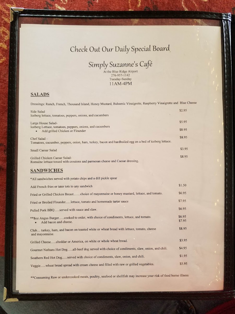 Menu Simply Suzanne's Cafe-7