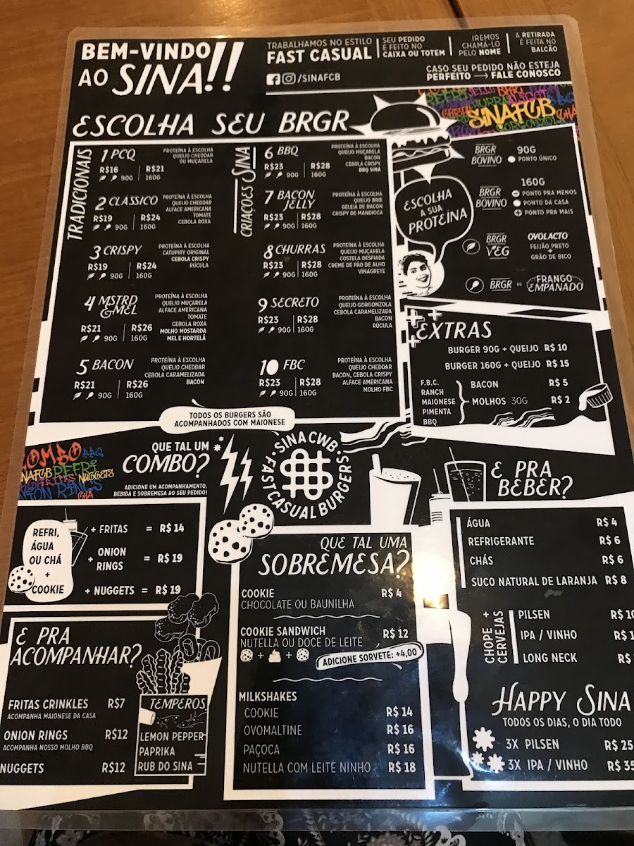 Menu Sina - Burgers, Shakes E Cookies - Juvevê-6