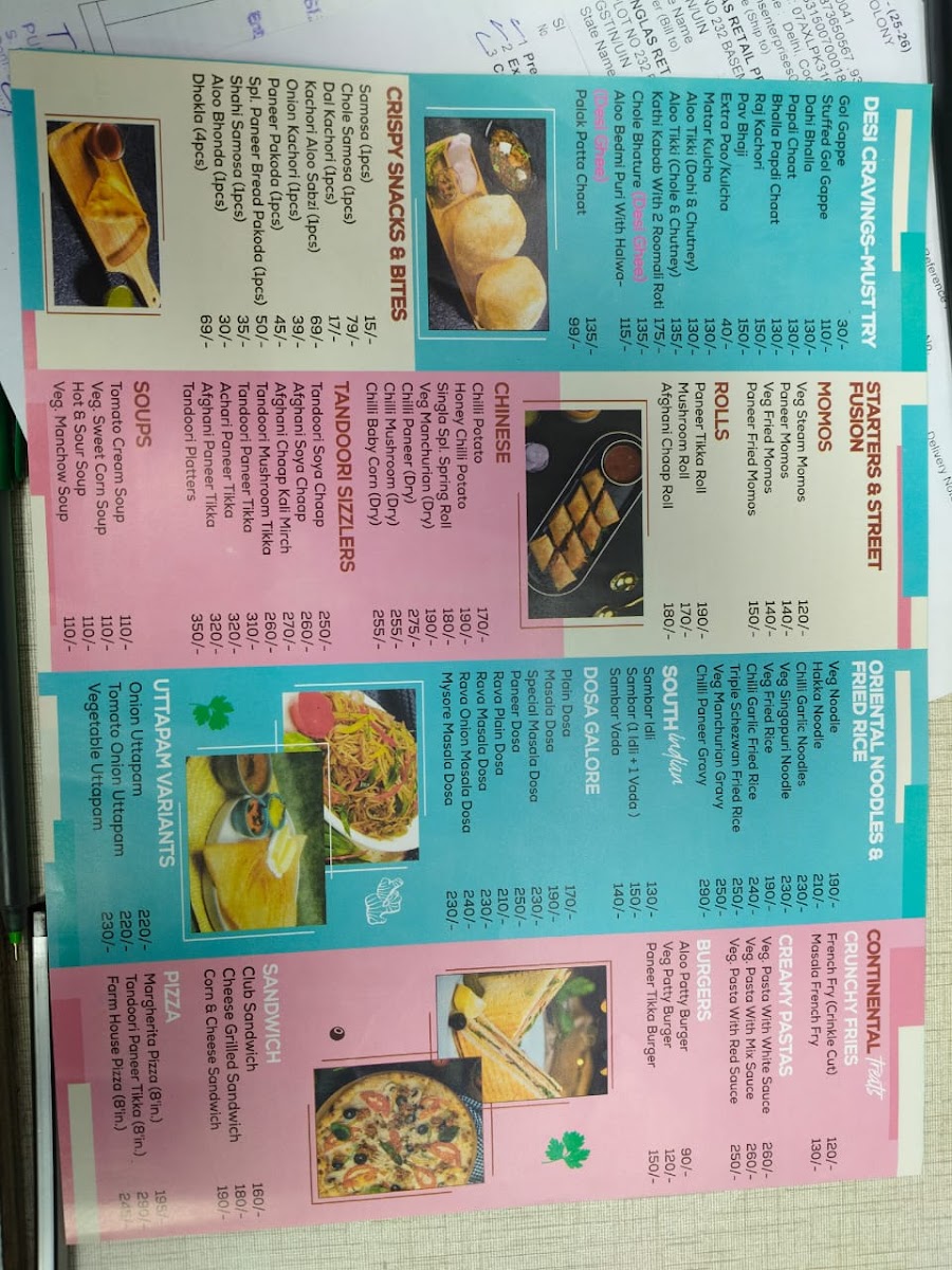 Menu Singla's Sweets Bakery & Restaurant - Dwarka-1