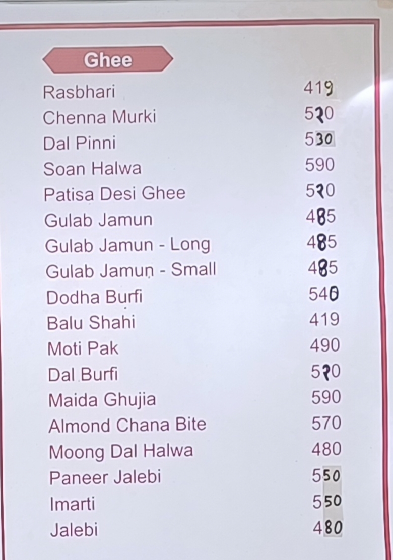 Menu Singla's Sweets Bakery & Restaurant - Dwarka-7