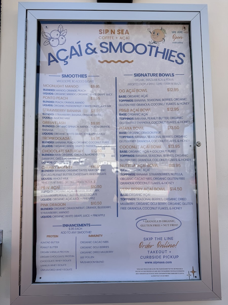 Menu Sip-N-Sea: Coffee + Açaí-2