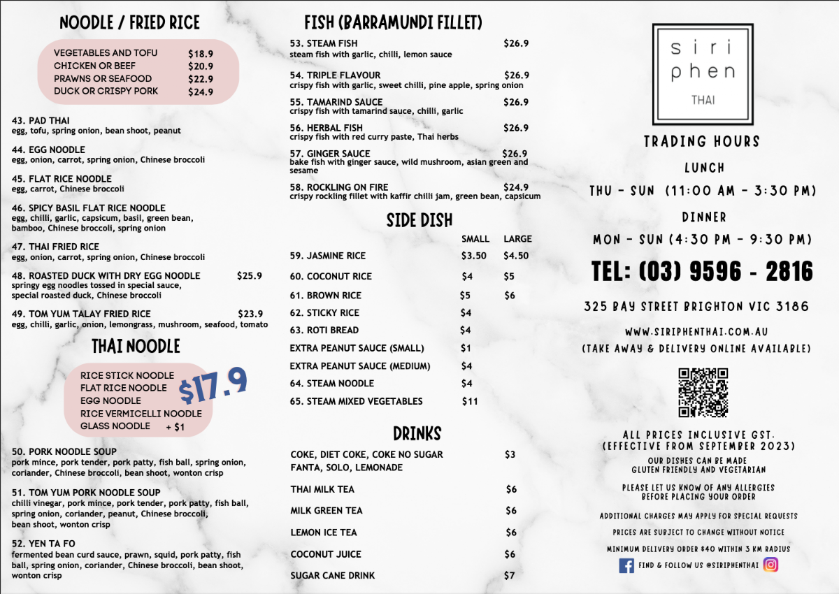 Menu Siriphen Thai Restaurant-1