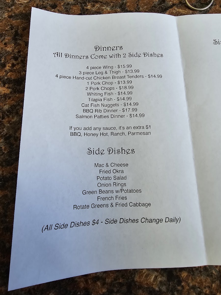 Menu Sister's Soul Food-1
