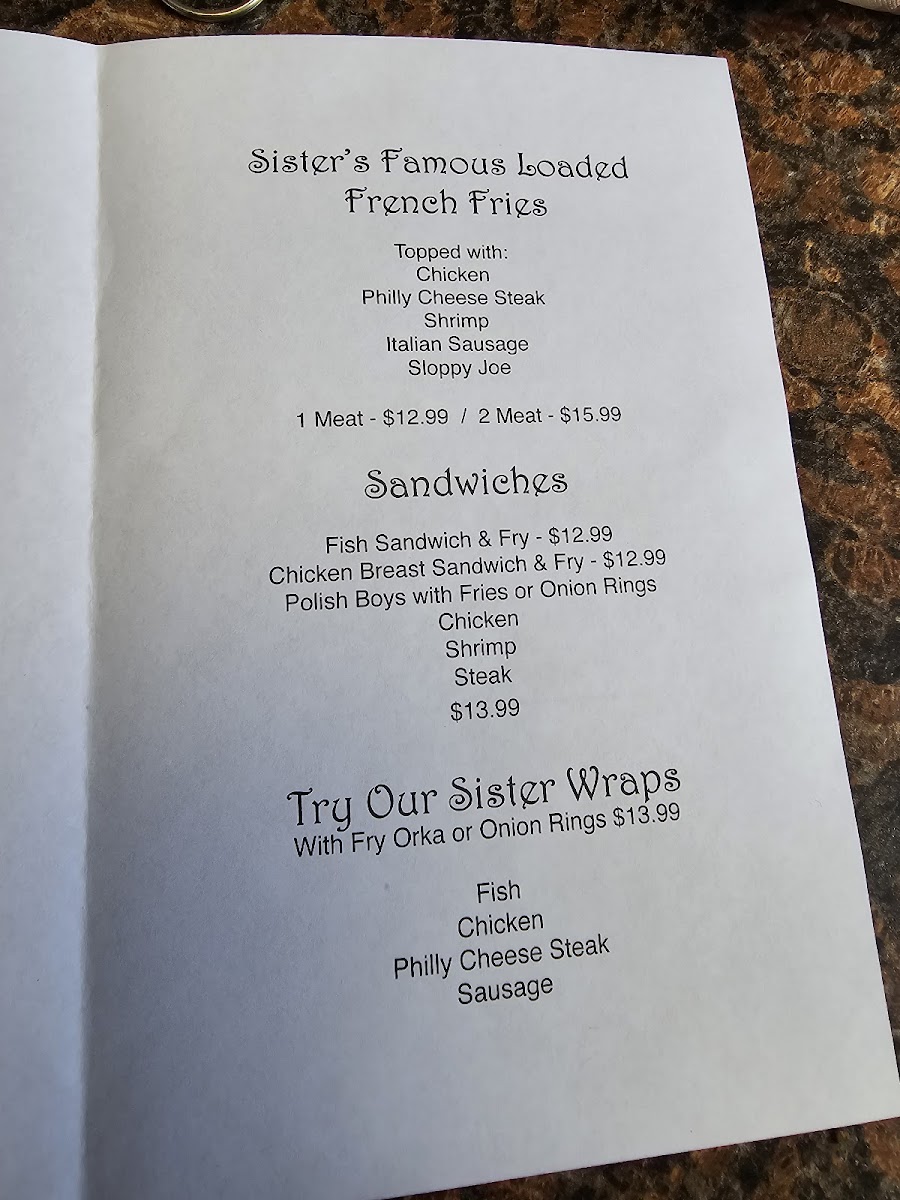 Menu Sister's Soul Food-2