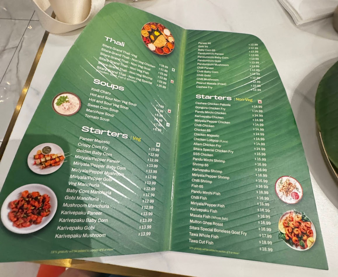 Menu Sitara Grand -Frisco Indian Cuisine &bar-1