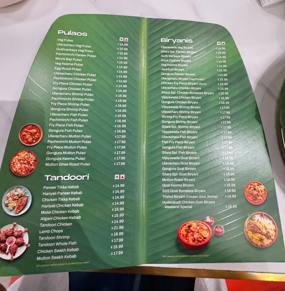 Menu Sitara Grand -Frisco Indian Cuisine &bar-3