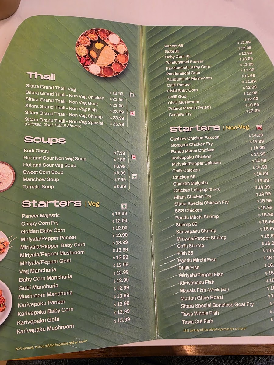Menu Sitara Grand -Frisco Indian Cuisine &bar-9