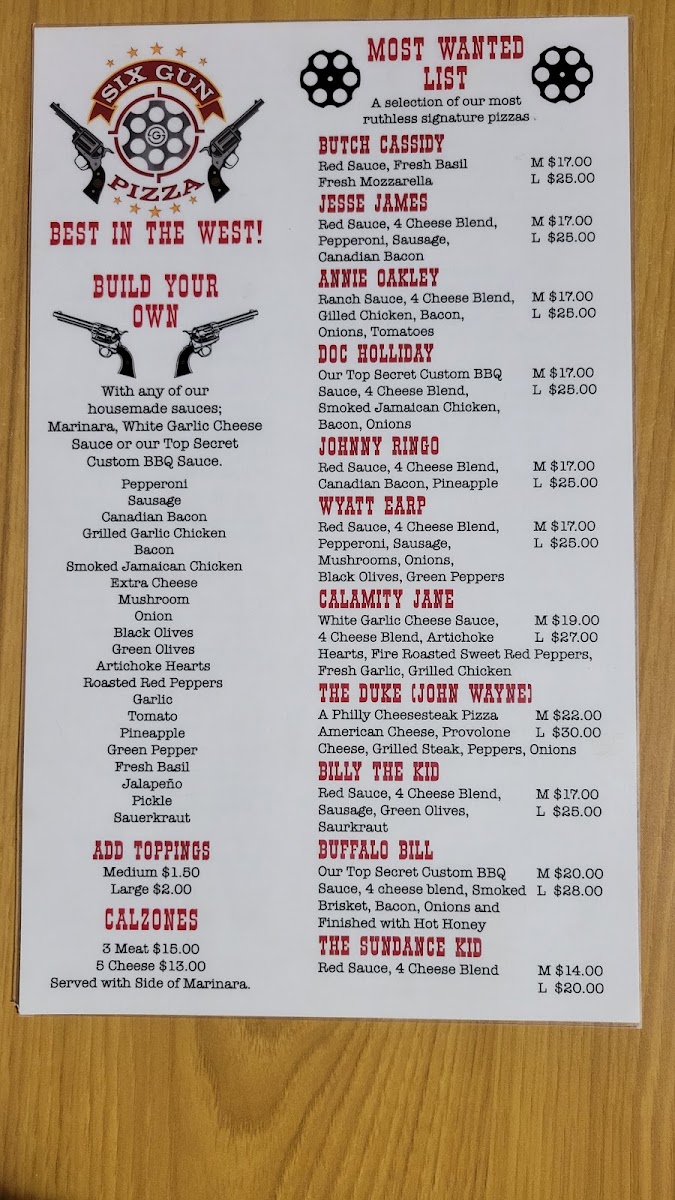 Menu Six Gun Pizza-2