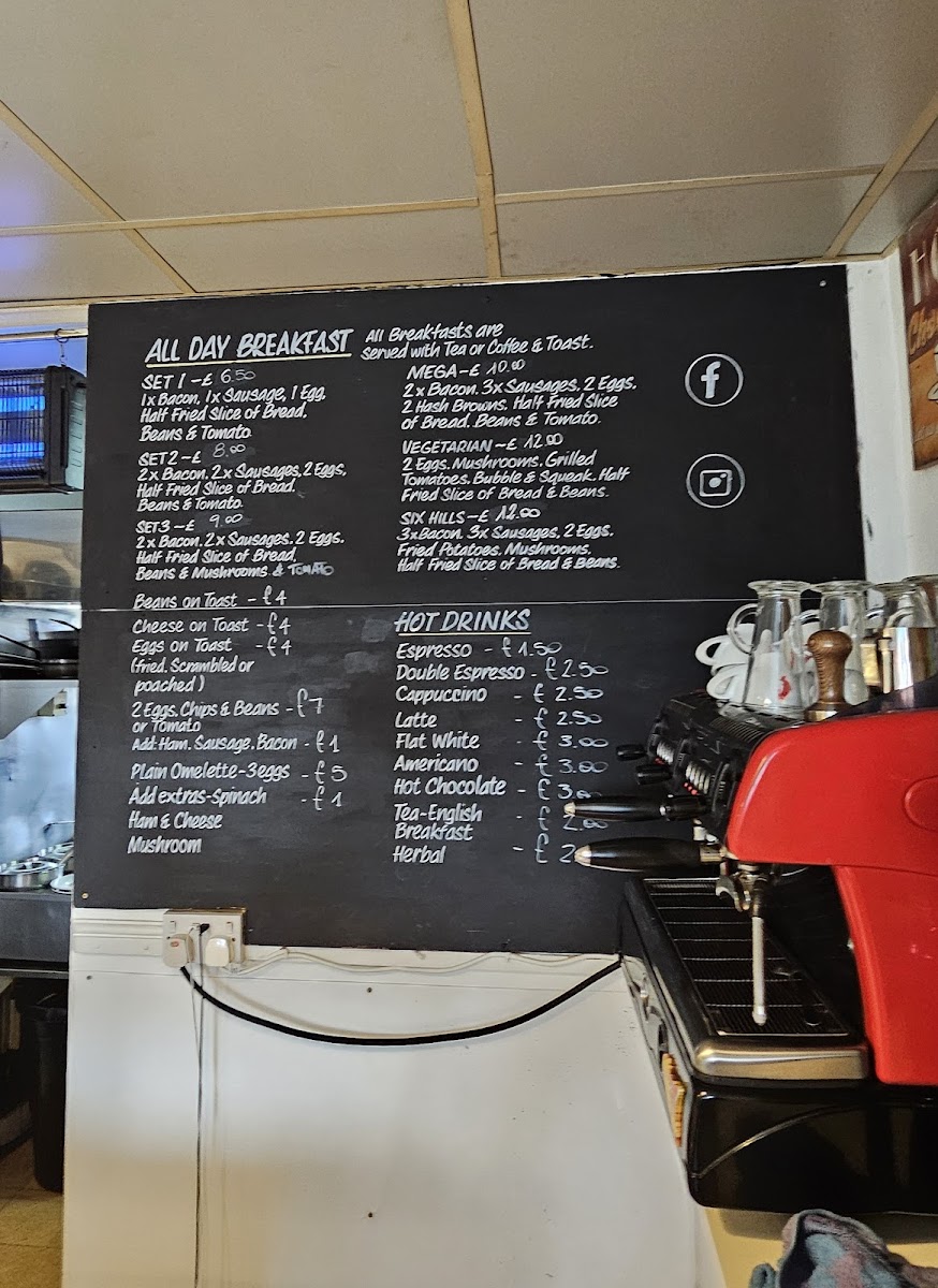 Menu Six Hills Café, Bakery & Pizzeria-1