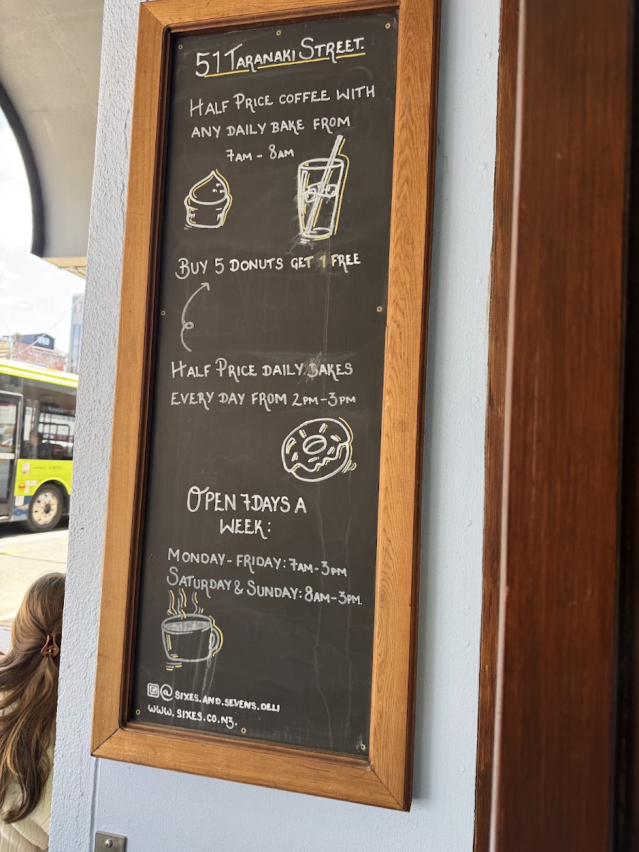 Menu Sixes And Sevens-2