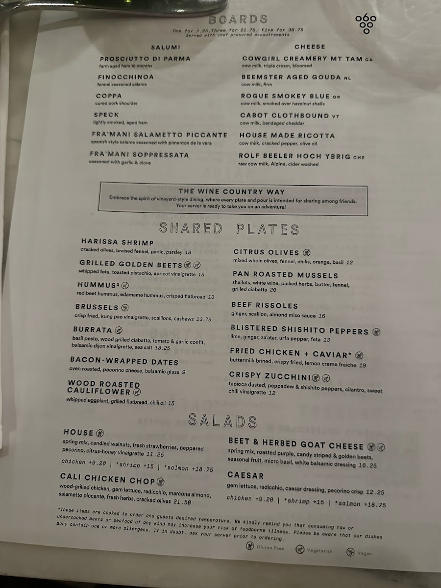 Menu Sixty Vines Foggy Bottom-3