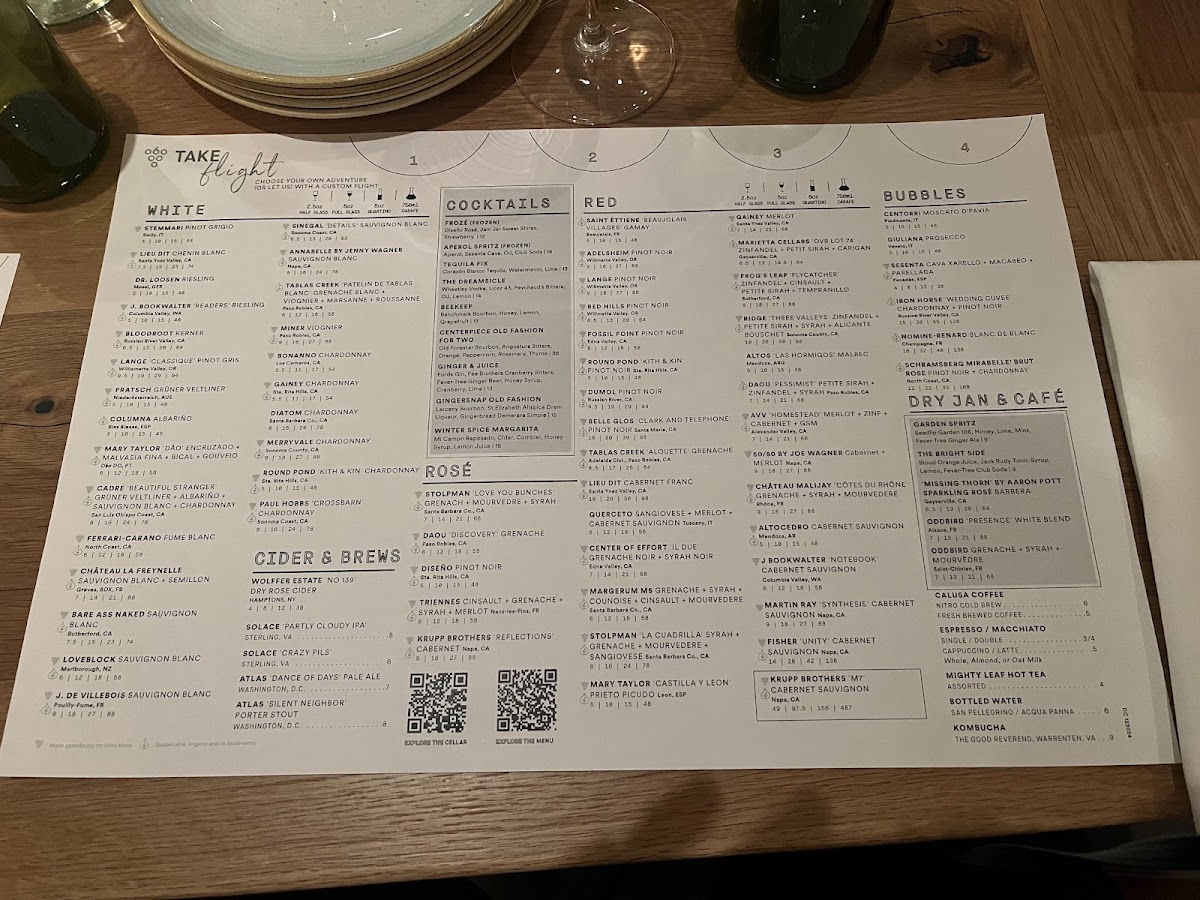 Menu Sixty Vines Foggy Bottom-5