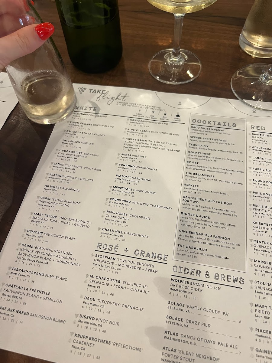 Menu Sixty Vines Foggy Bottom-8