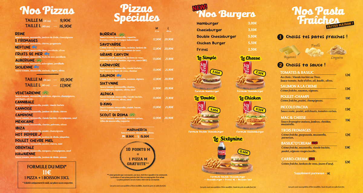 Menu Sixtynine Pizza - Cannes Carnot-1