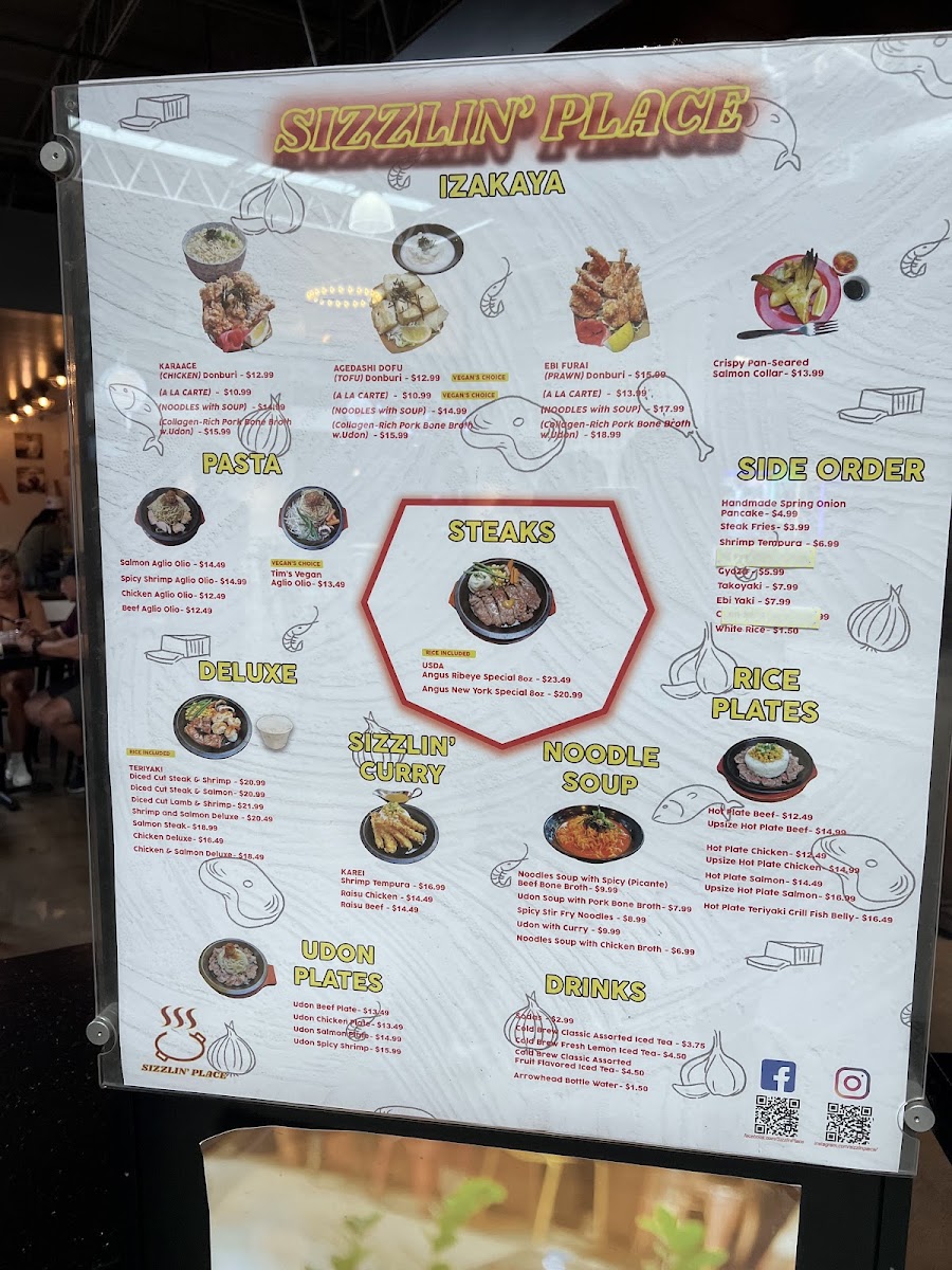 Menu Sizzlin' Place-6