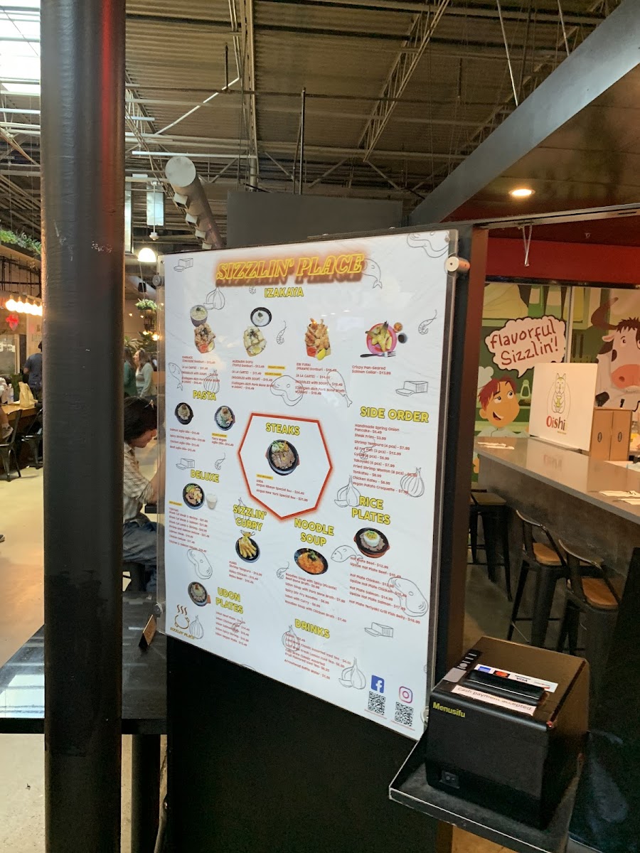 Menu Sizzlin' Place-7