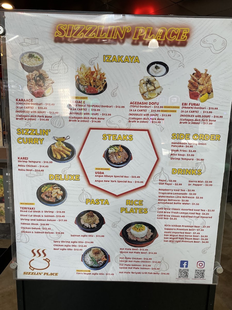 Menu Sizzlin' Place-8