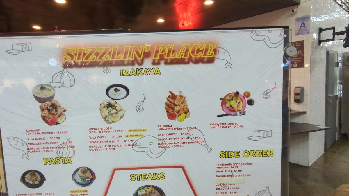 Menu Sizzlin' Place-9