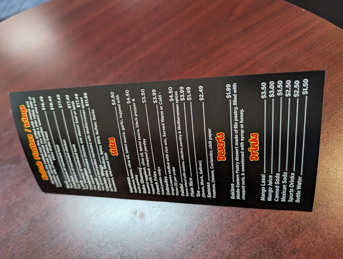 Menu Skewers Kabob & Gyro Grill-1