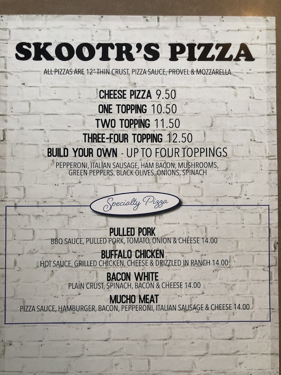 Menu Skootr's Restaurant & Bar-4