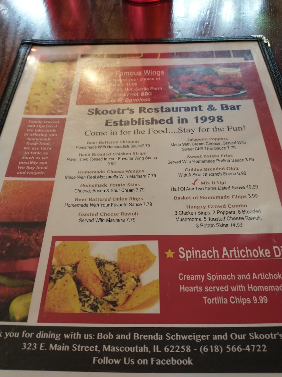 Menu Skootr's Restaurant & Bar-9