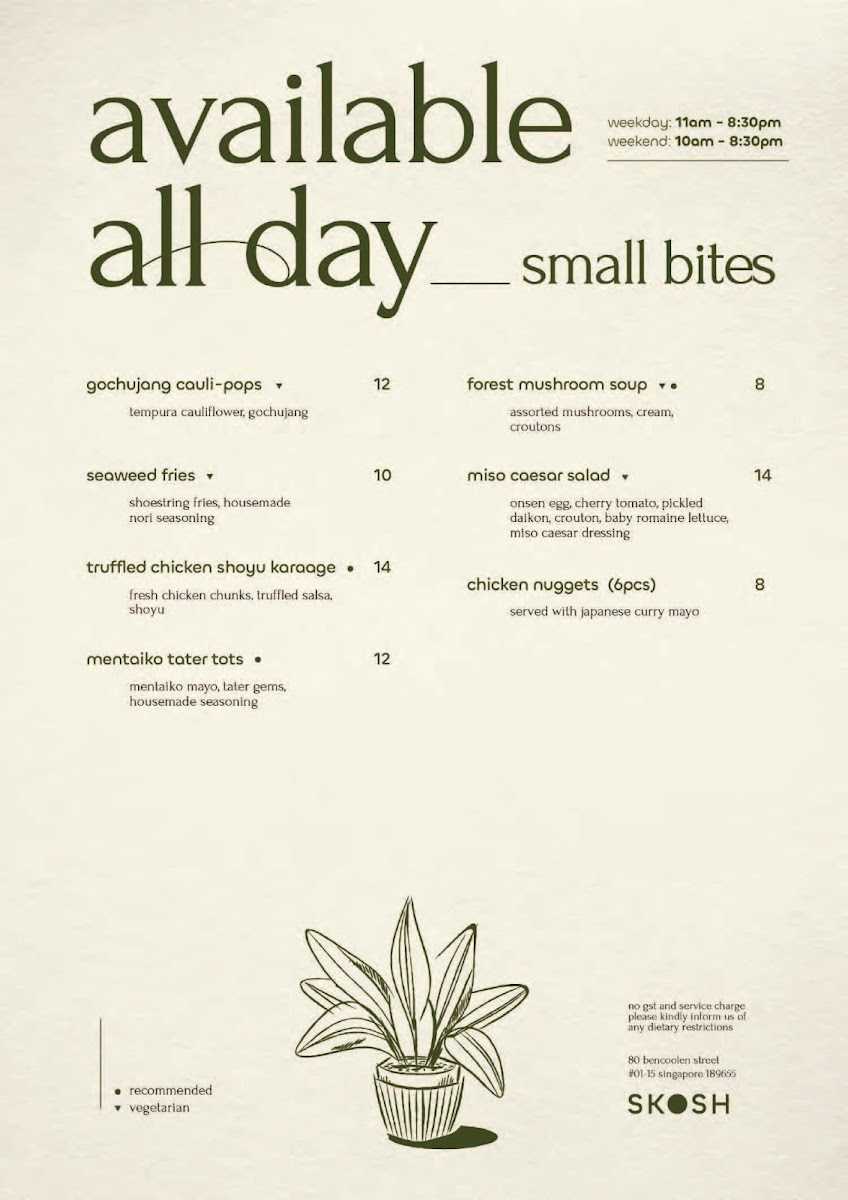 Menu Skosh Cafe – Japanese Inspired Onigiri, Sando & Specialty Matcha-8