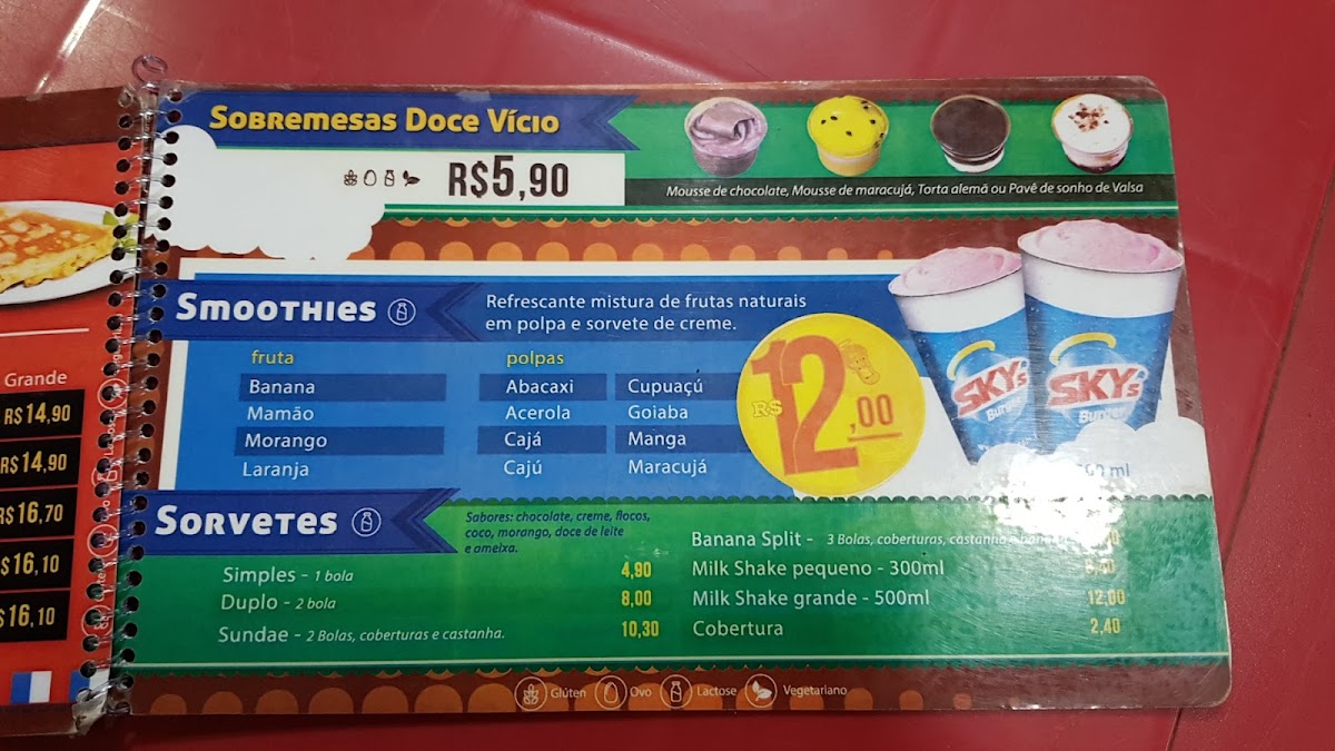 Menu Sky's Burger 716 Norte-7