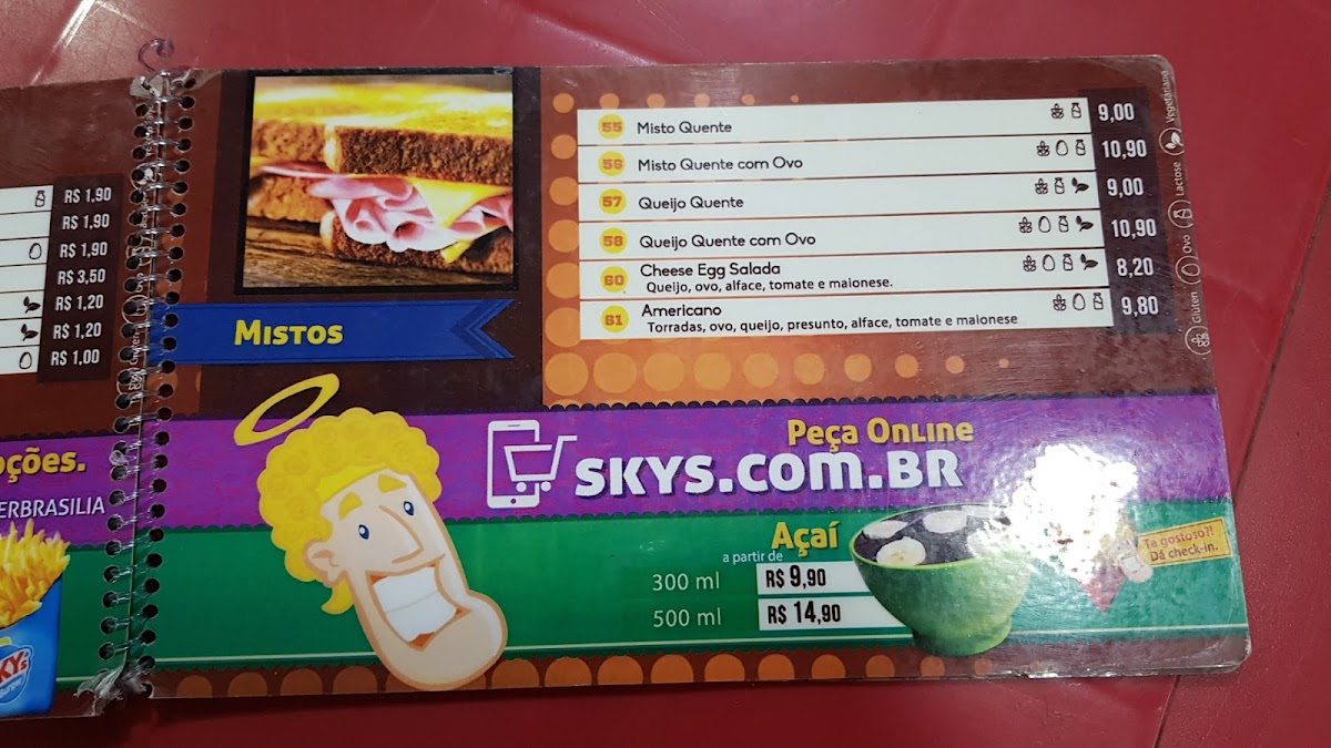 Menu Sky's Burger 716 Norte-9