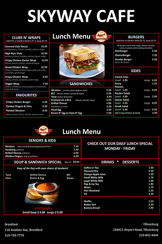 Menu Skyway Cafe - Brantford-3