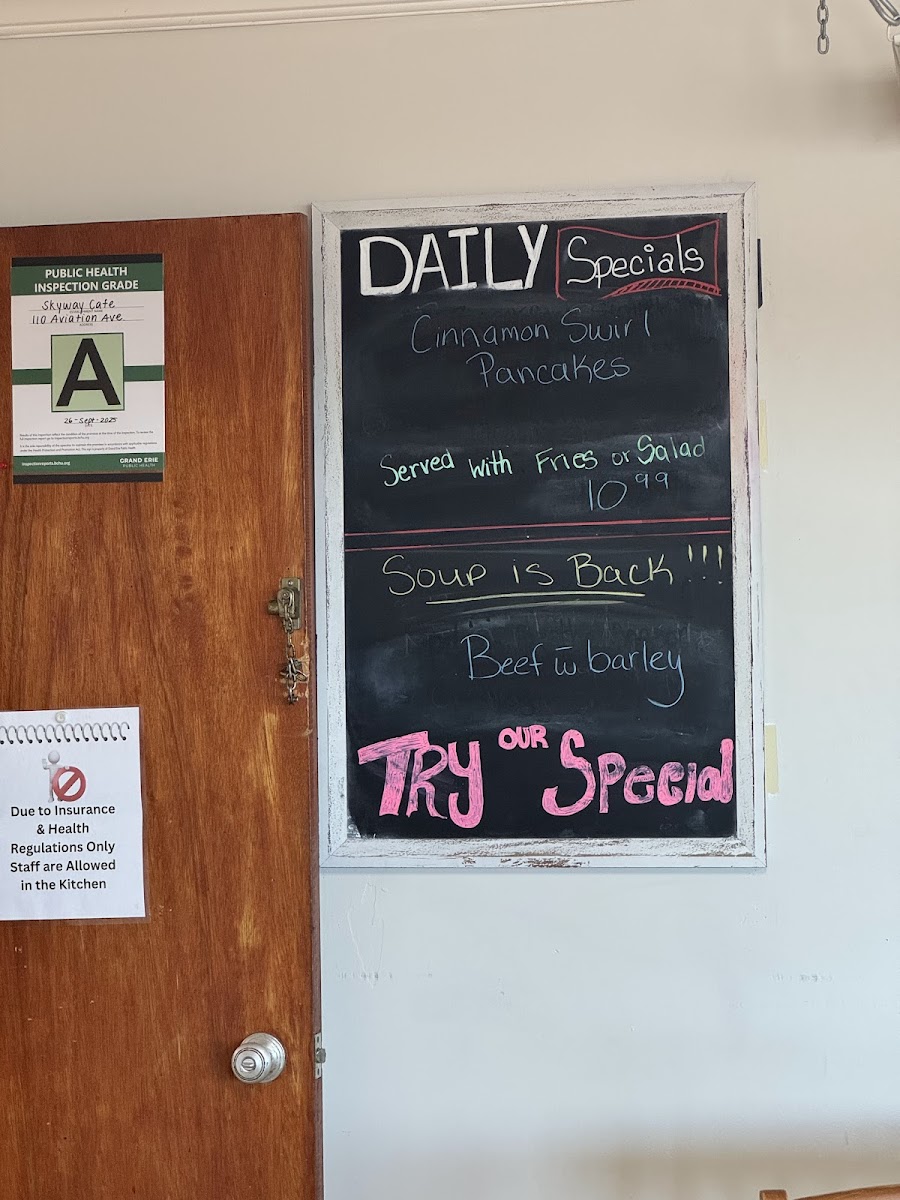 Menu Skyway Cafe - Brantford-7