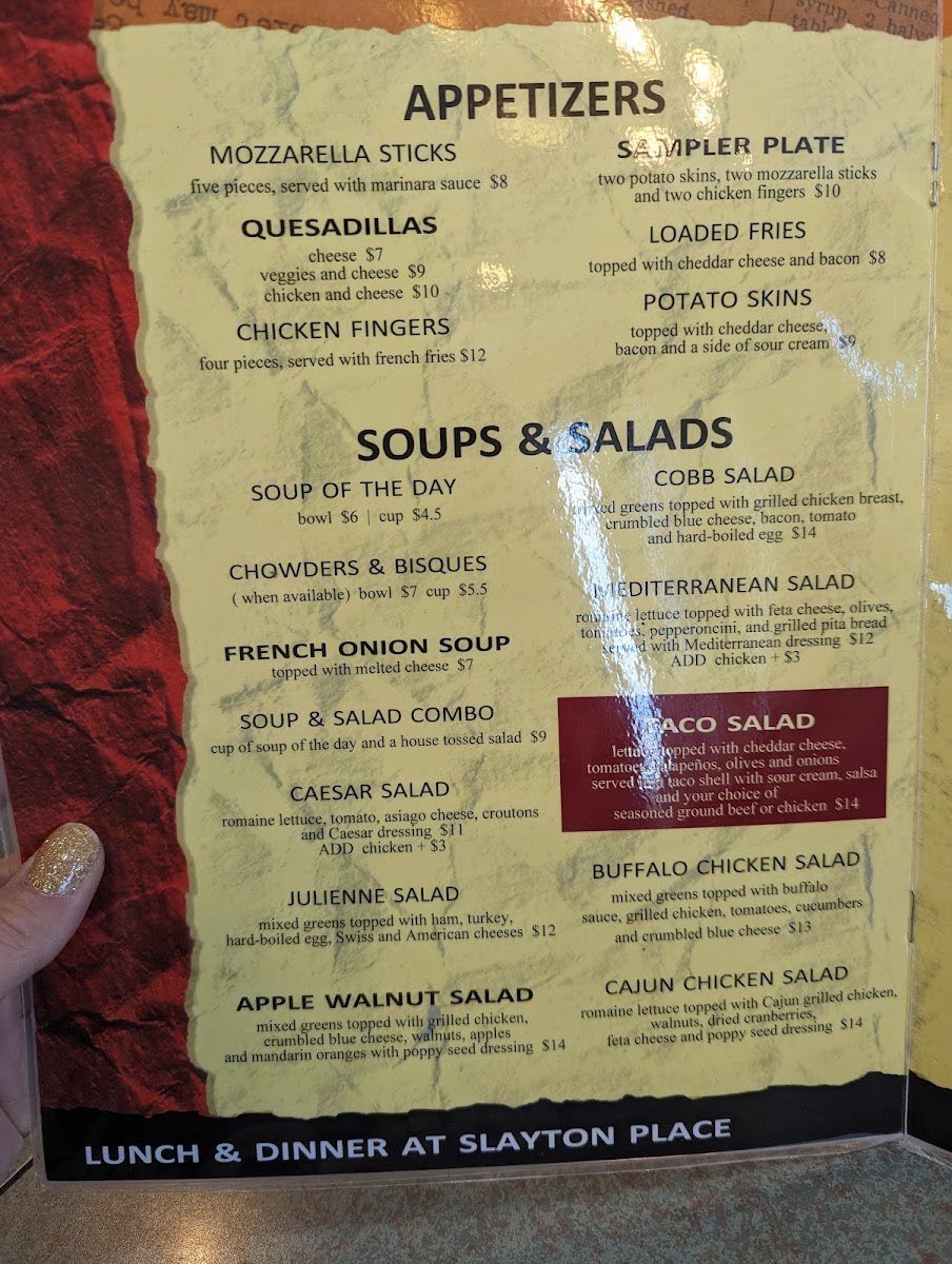 Menu Slayton Place-5