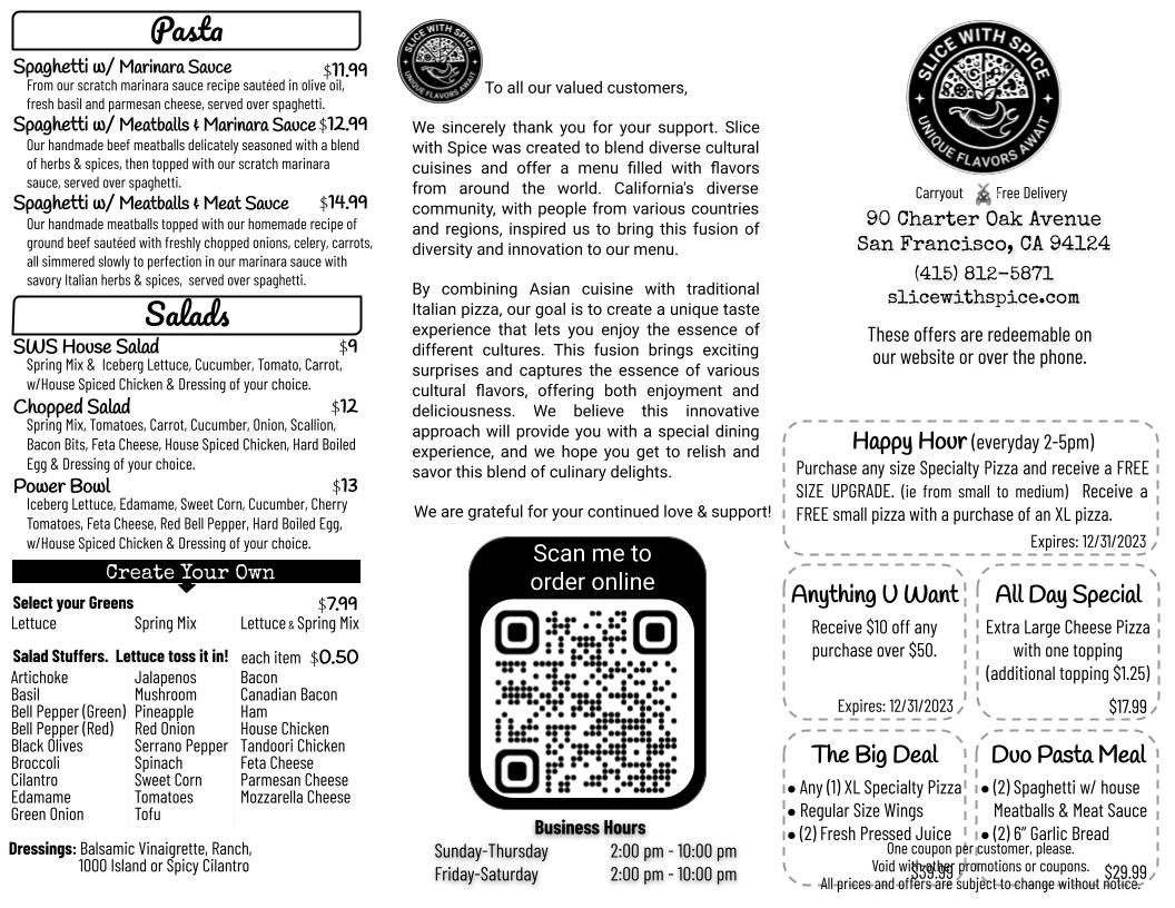 Menu Slice With Spice-3