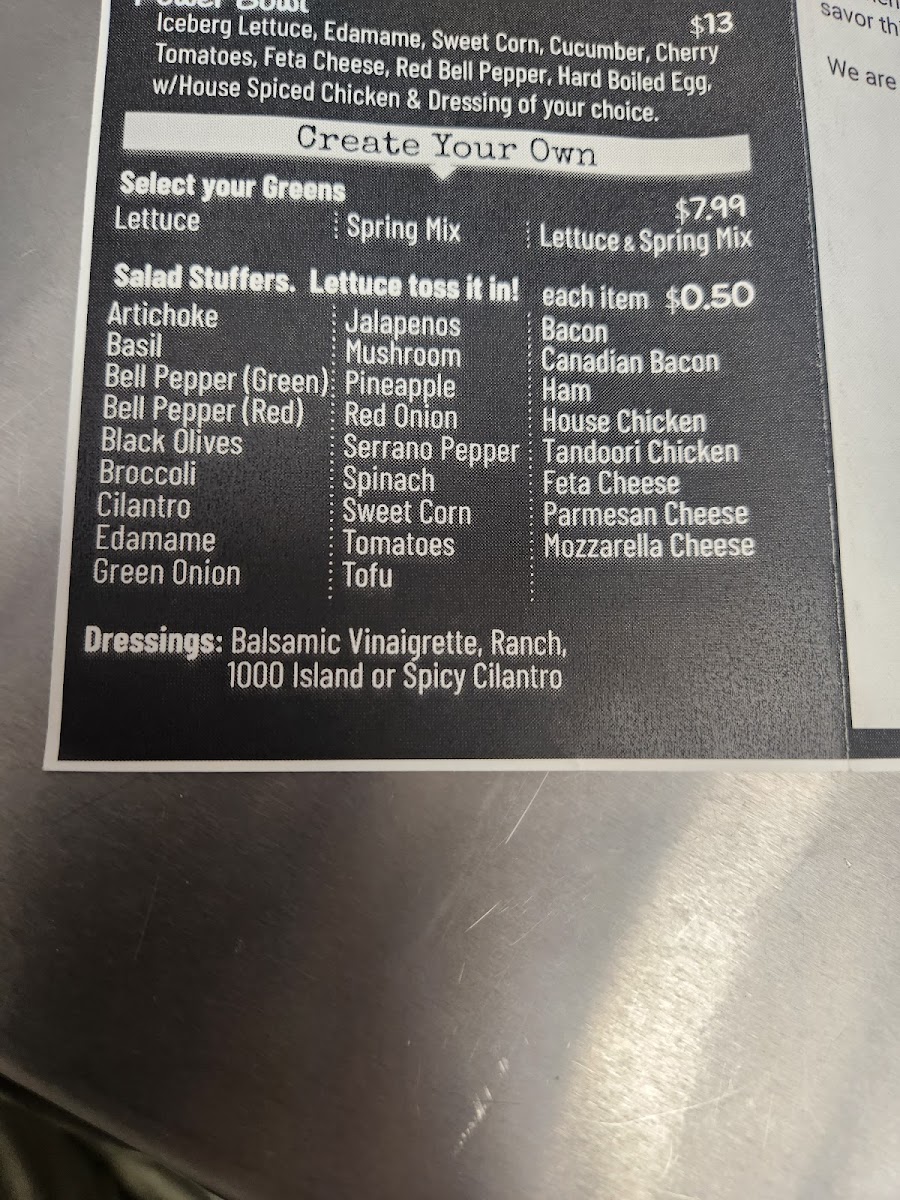 Menu Slice With Spice-5