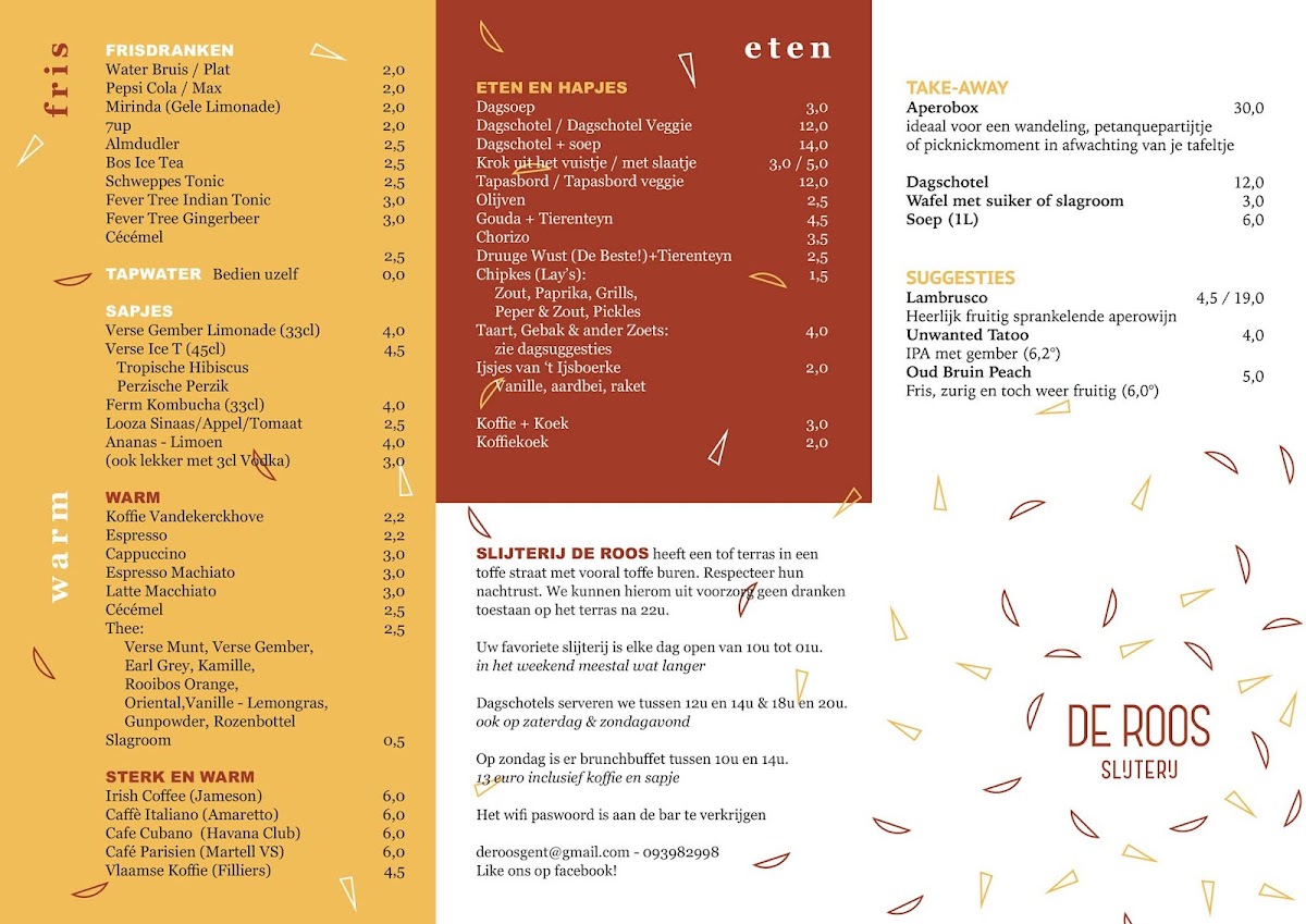 Menu Slijterij De Roos-1