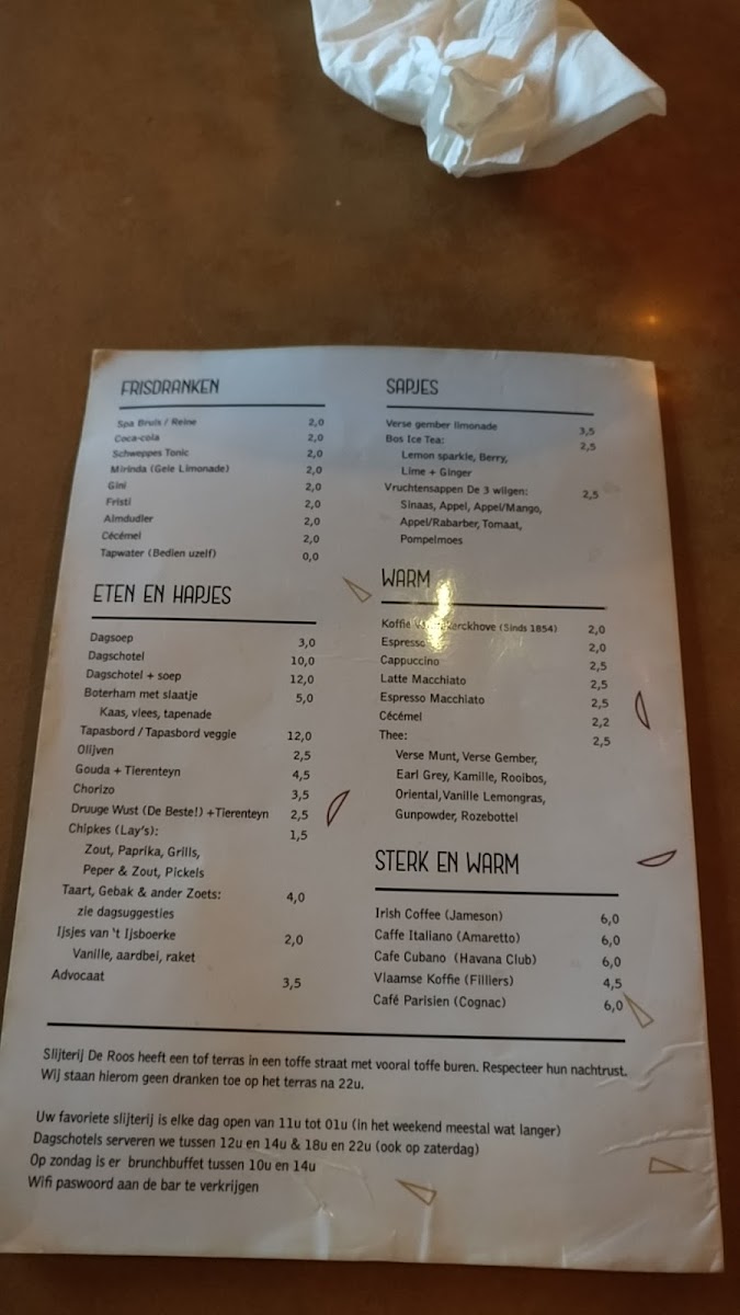 Menu Slijterij De Roos-5