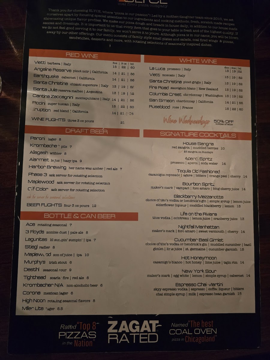 Menu Slyce Coal-Fired Pizza Company-2