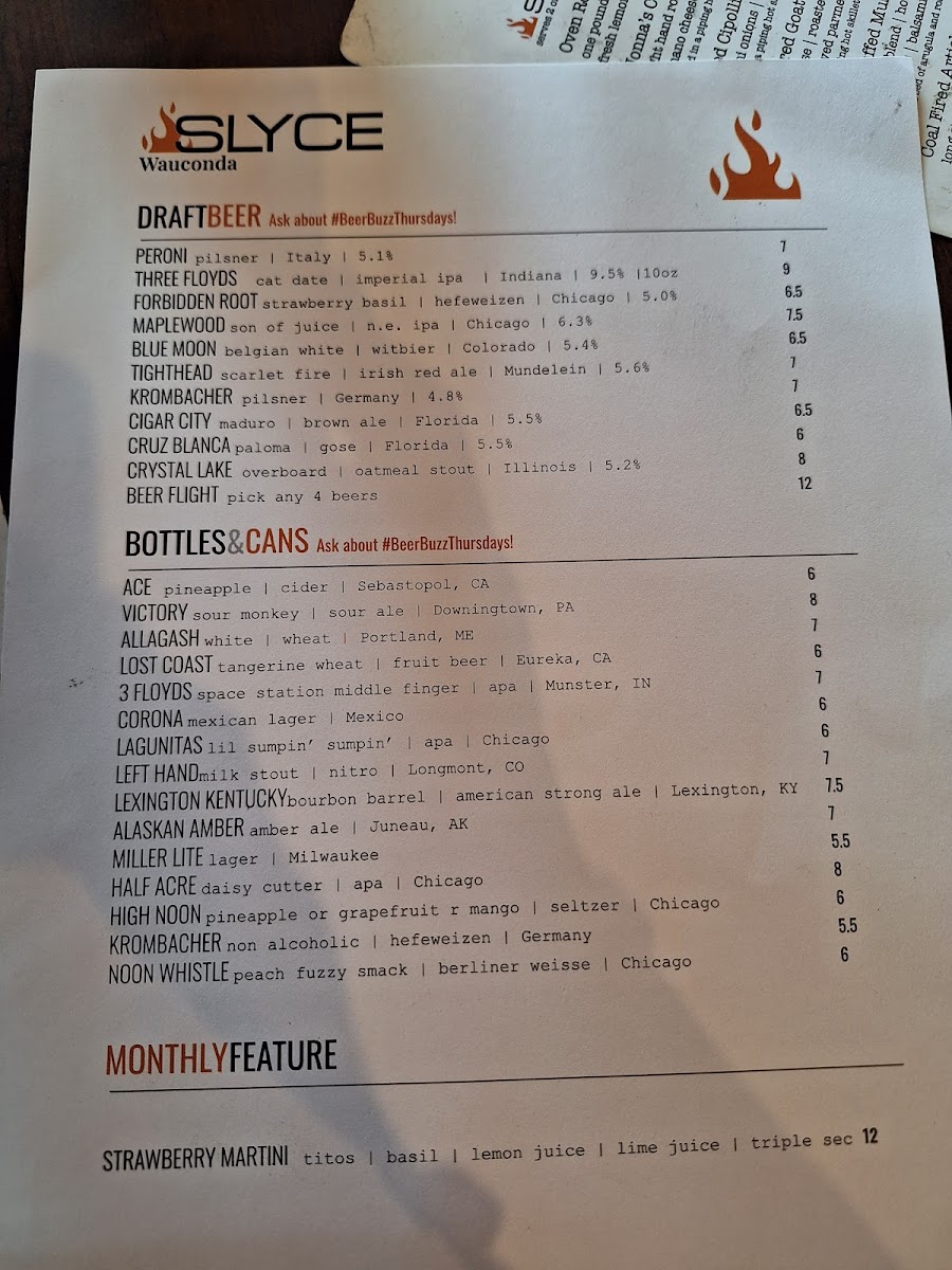 Menu Slyce Coal-Fired Pizza Company-3