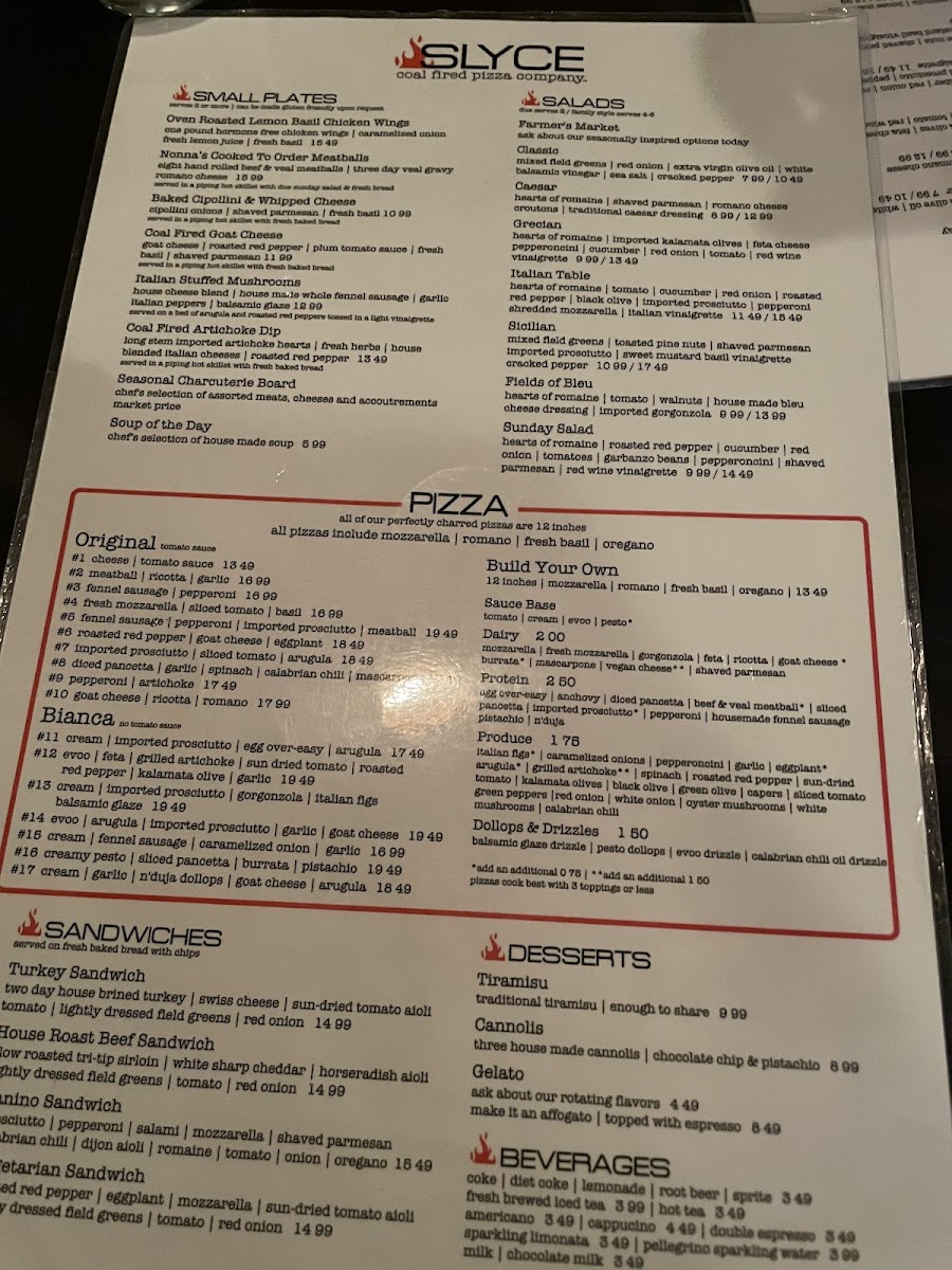 Menu Slyce Coal-Fired Pizza Company-4