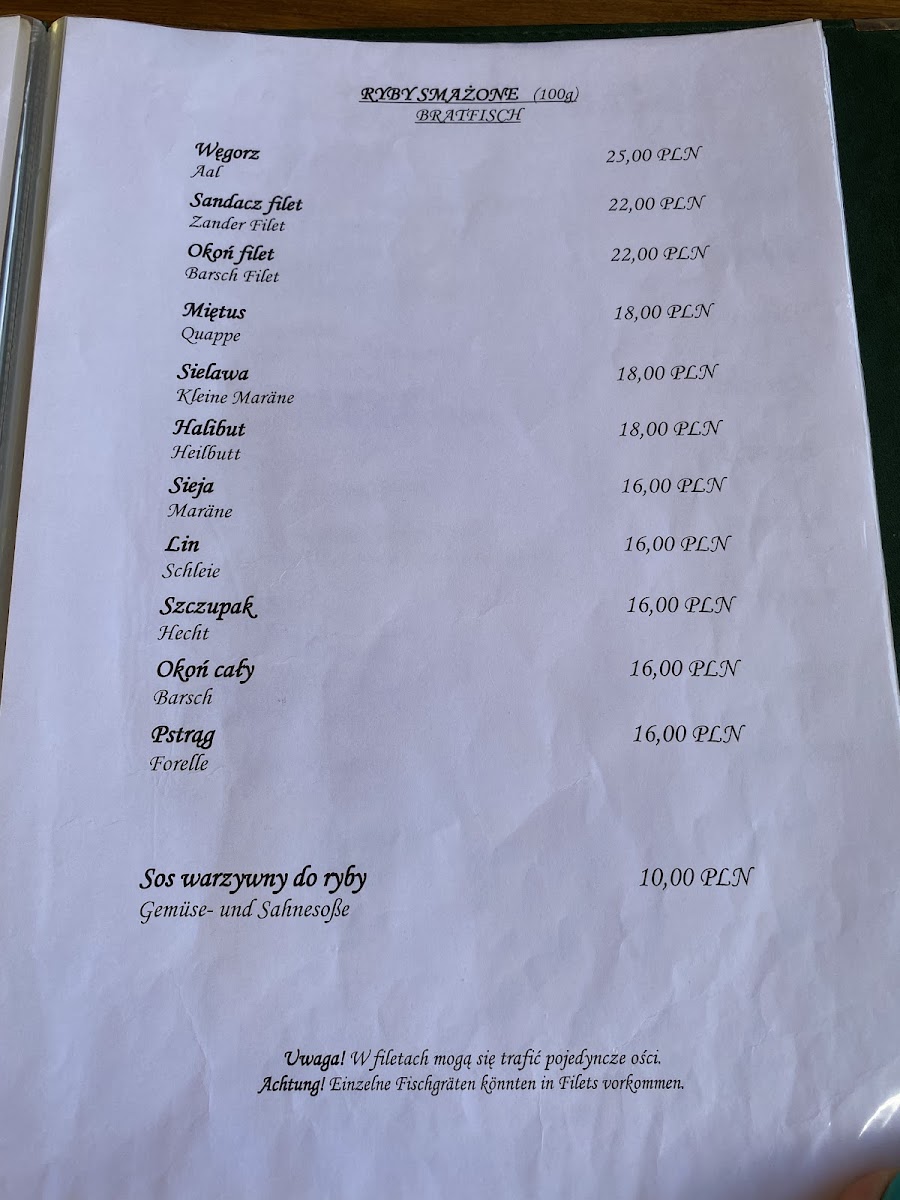 Menu Smażalnia Ryb 'sambor'-2