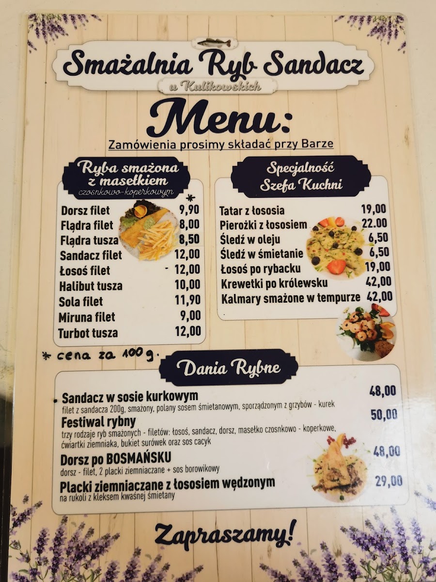 Menu Smażalnia Ryb-2