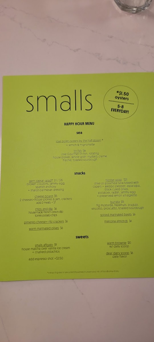 Menu Smalls-8