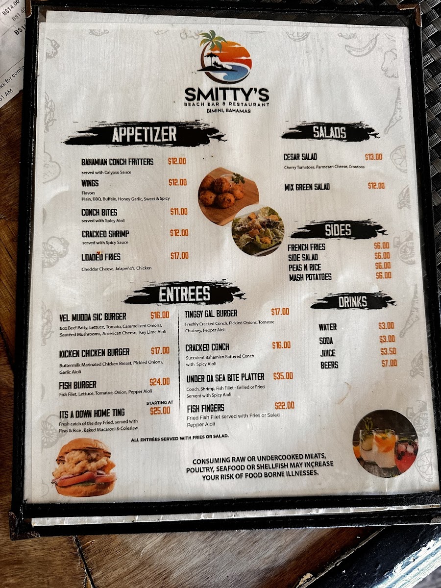 Menu Smitty’S Beach Bar & Restaurant-7