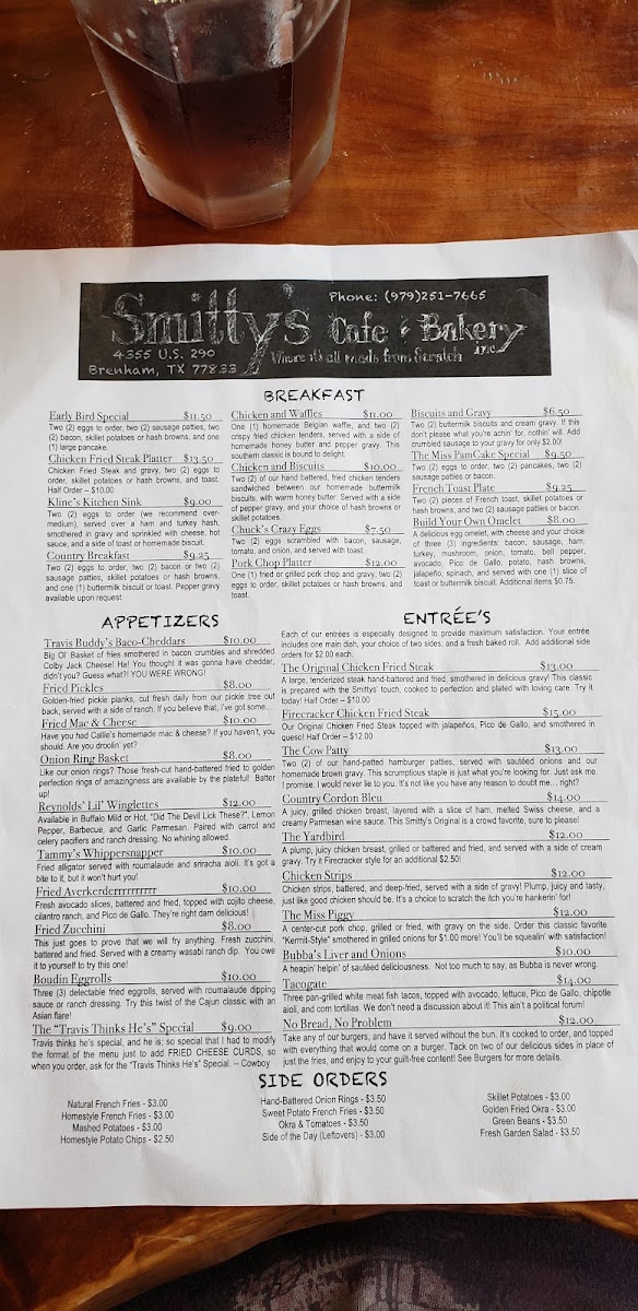 Menu Smitty's Cafe And Bakery-5