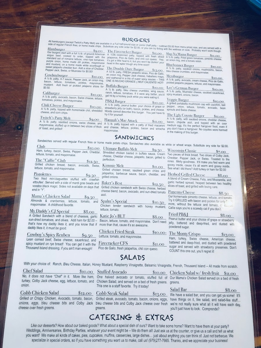 Menu Smitty's Cafe And Bakery-7