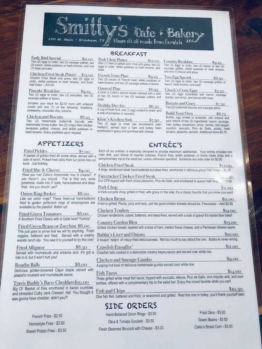 Menu Smitty's Cafe And Bakery-8