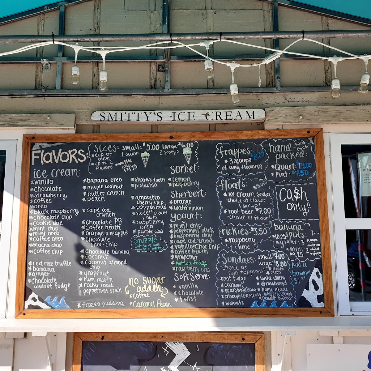 Menu Smitty's Homemade Ice Cream-1