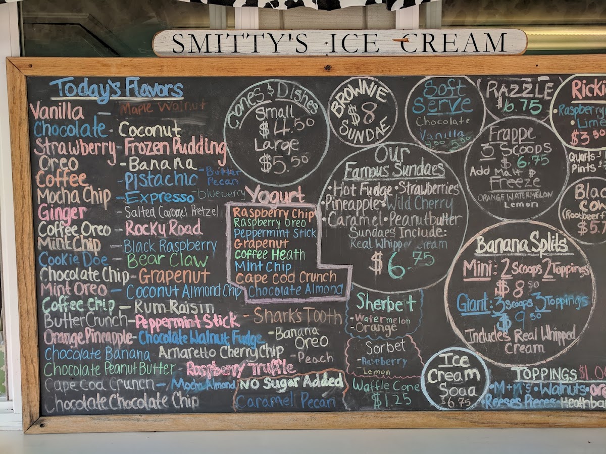 Menu Smitty's Homemade Ice Cream-10
