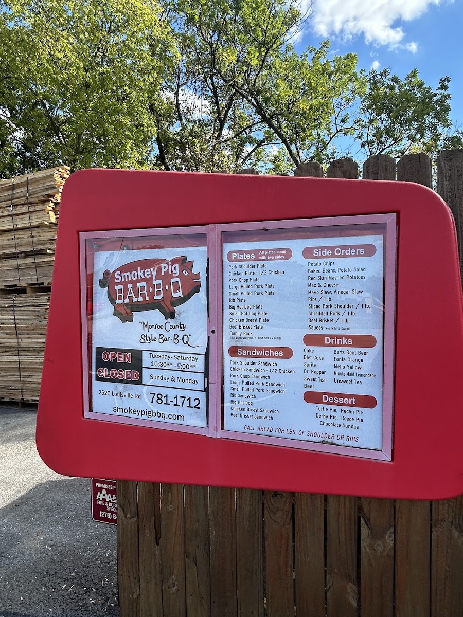 Menu Smokey Pig Bar-B-Q-1