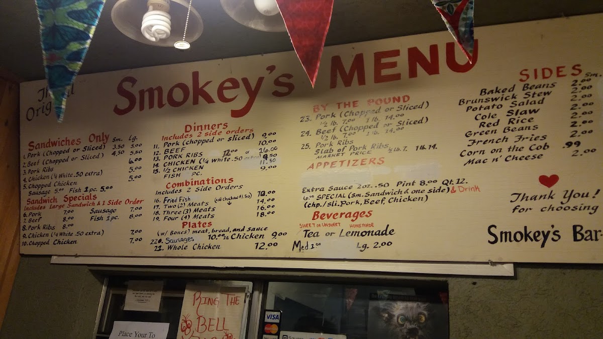 Menu Smokey's Bbq-7