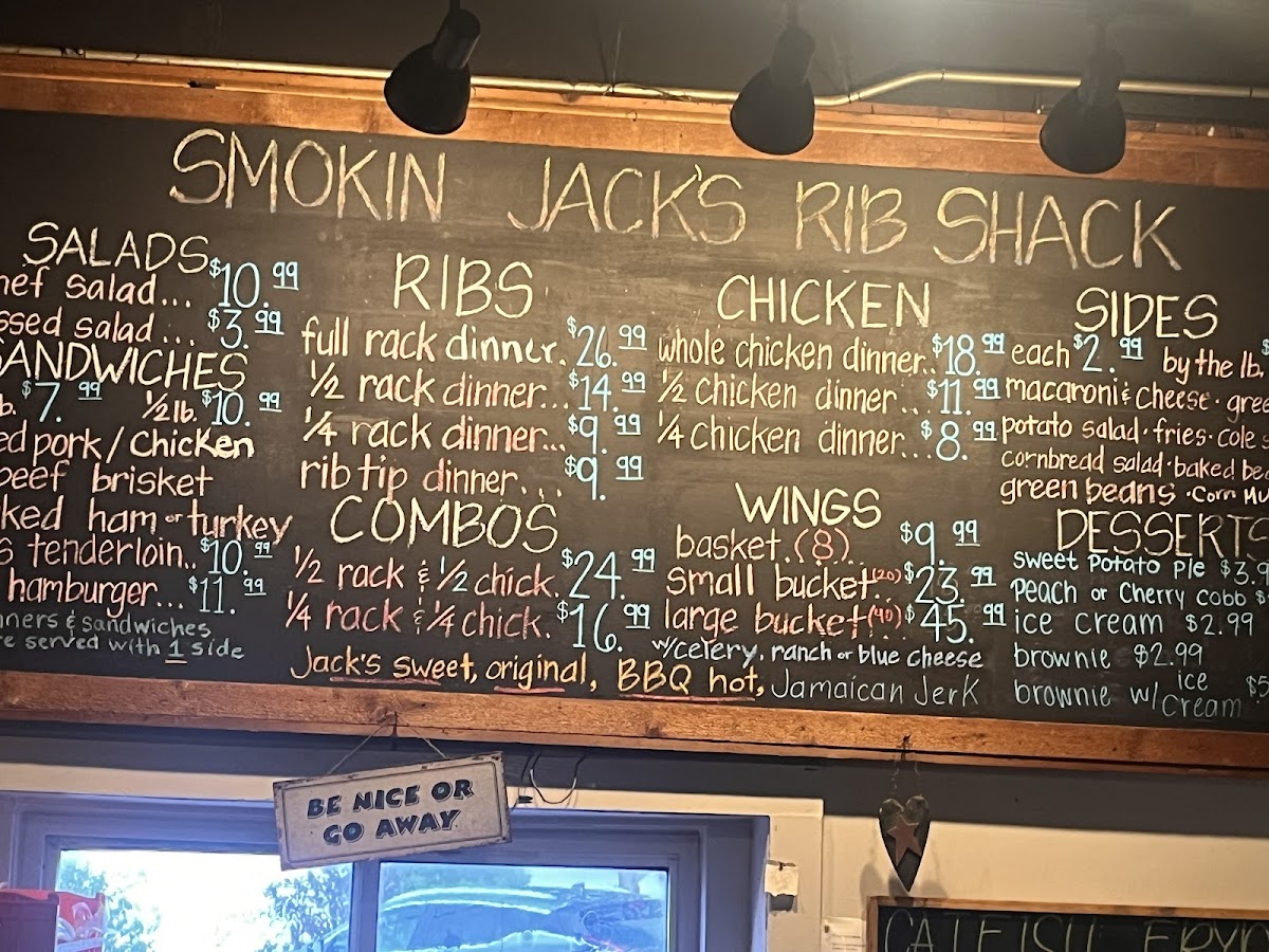 Menu Smokin' Jack's Rib Shack-1